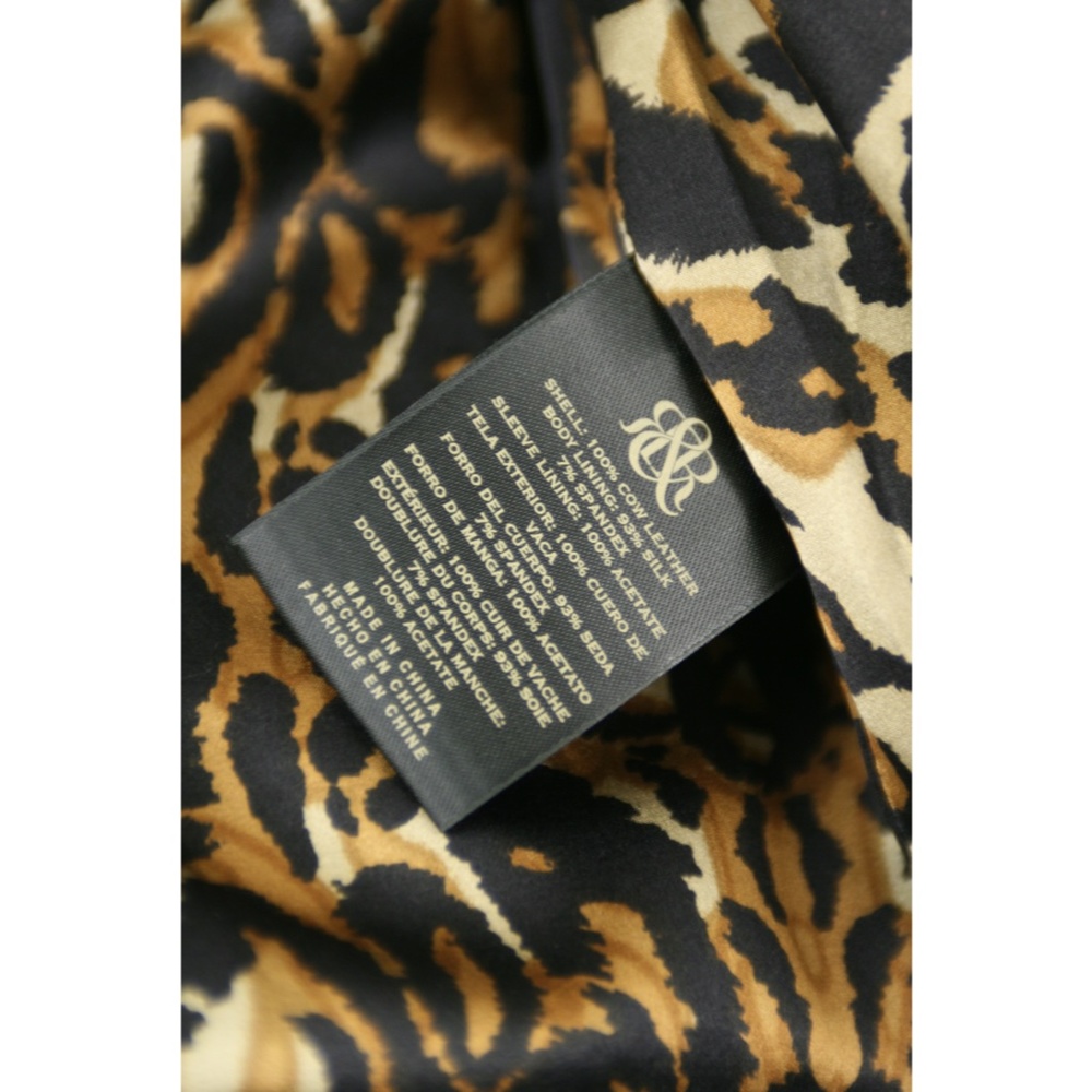 ROCK & REPUBLIC VICTORIA BECKHAM RARE Brown Leather Biker Moto Jacket - Picture 14 of 15